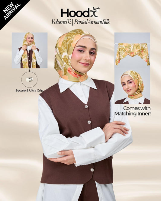 [★New] HoodX Luxe Printed Set in Terra Citrine