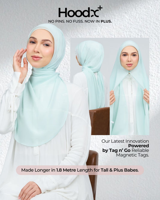 [★New] HoodX Curve [Pearl Chiffon] in Tifany