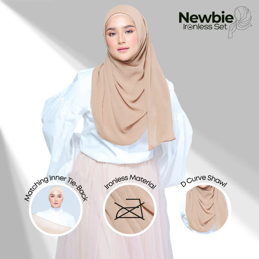 Newbie Ironless Set in Warm Nude