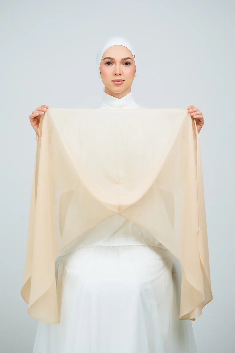 [★New] HoodX Curve [Pearl Chiffon] in Warm Vanilla