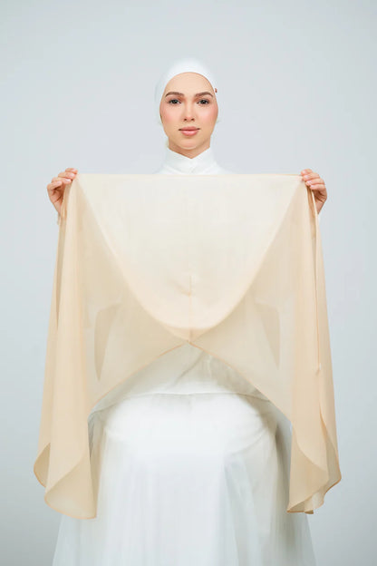 [★New] HoodX Curve [Pearl Chiffon] in Warm Vanilla