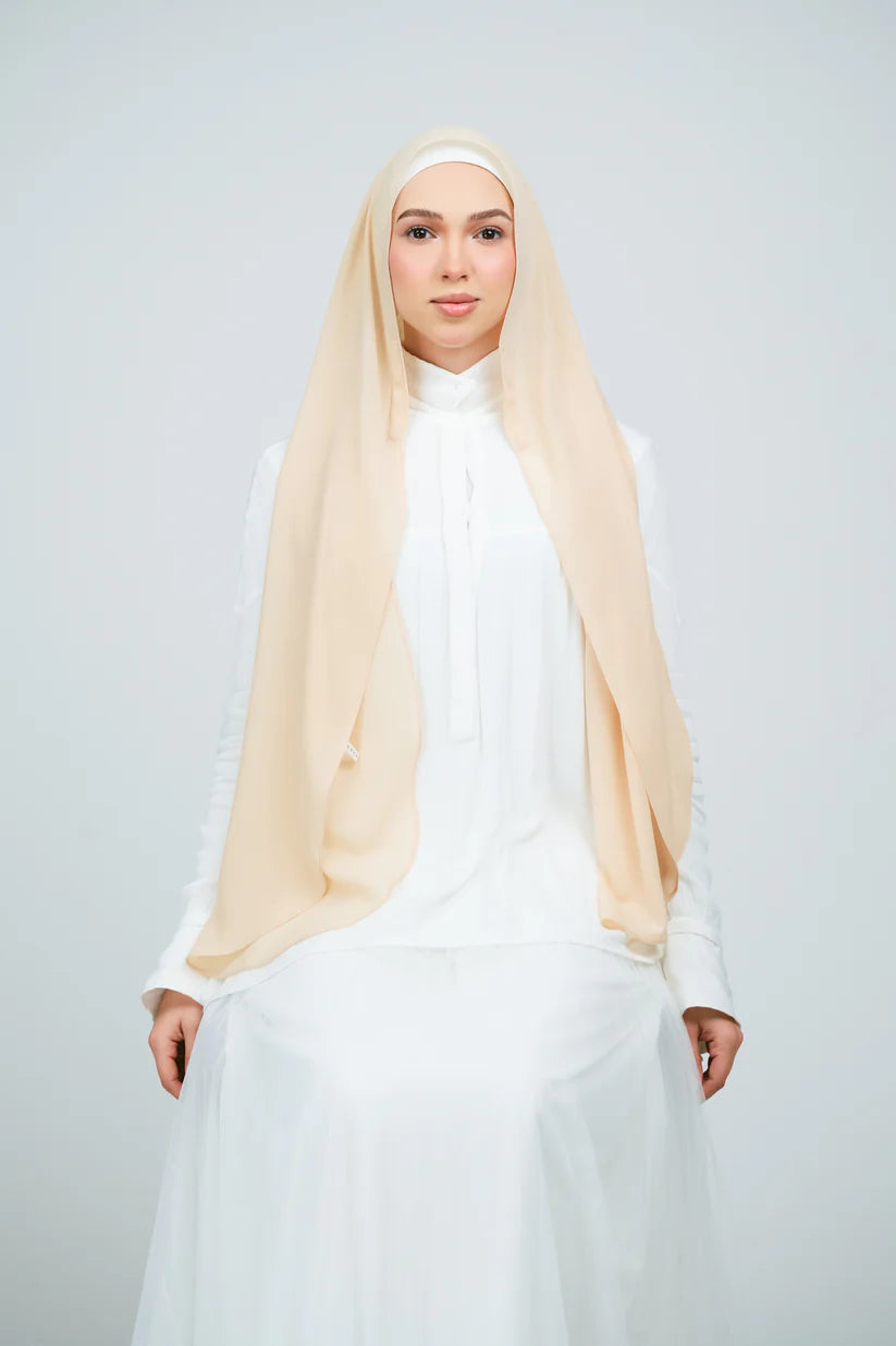 [★New] HoodX Curve [Pearl Chiffon] in Warm Vanilla