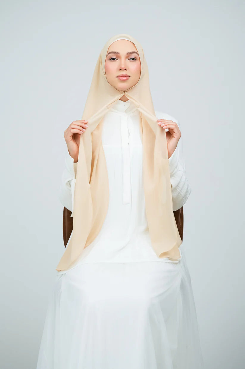 [★New] HoodX Curve [Pearl Chiffon] in Warm Vanilla