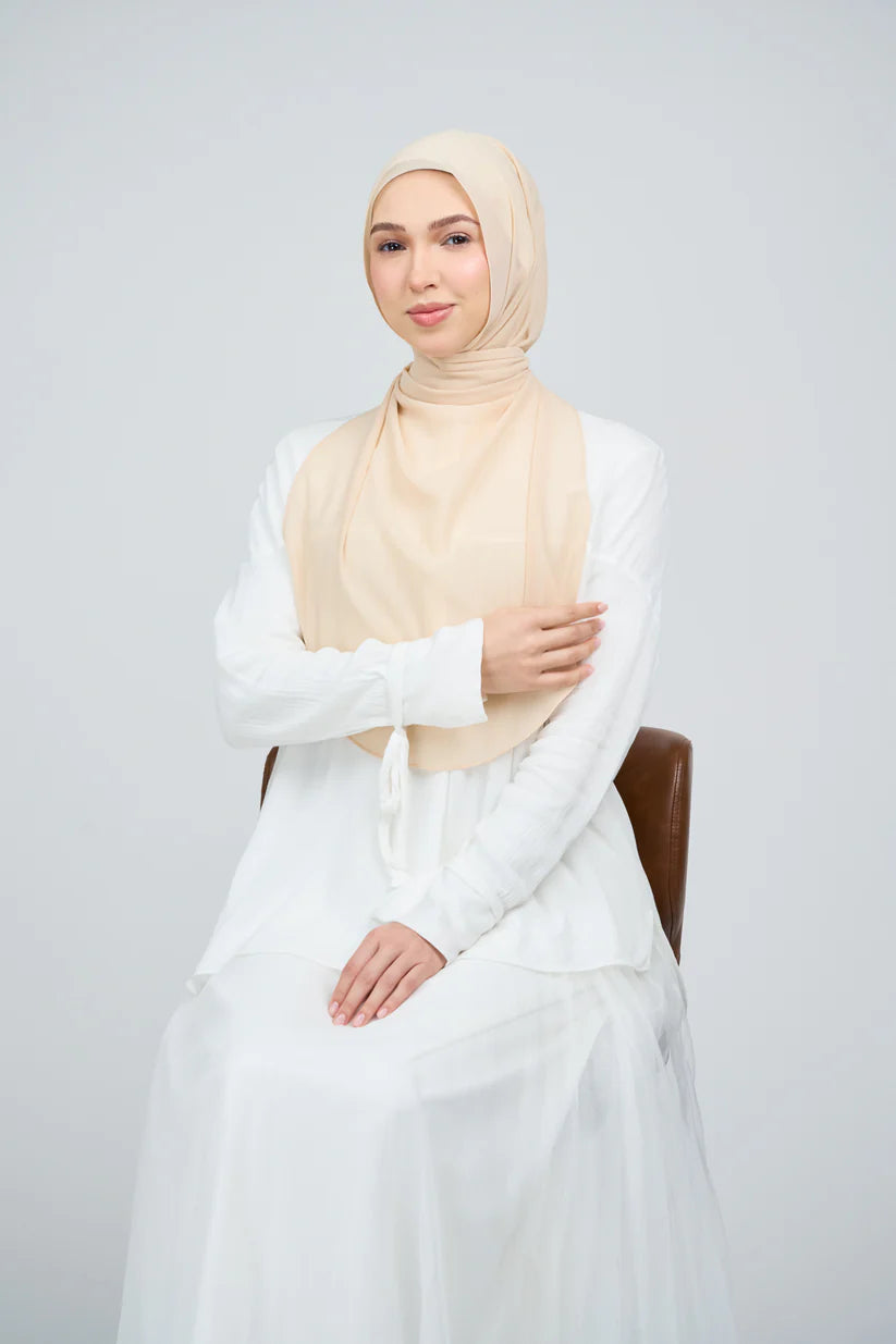 [★New] HoodX Curve [Pearl Chiffon] in Warm Vanilla