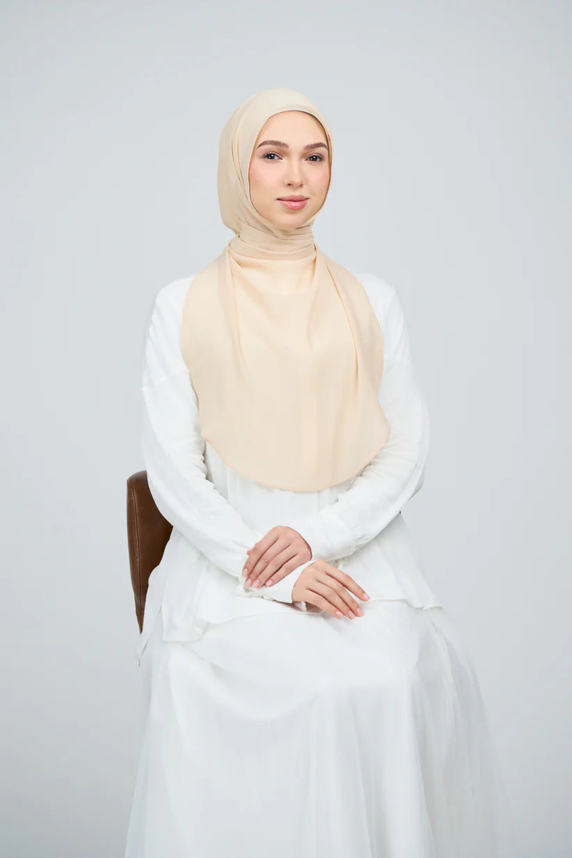 [★New] HoodX Curve [Pearl Chiffon] in Warm Vanilla