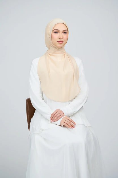 [★New] HoodX Curve [Pearl Chiffon] in Warm Vanilla