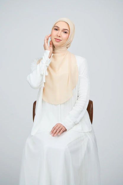 [★New] HoodX Curve [Pearl Chiffon] in Warm Vanilla