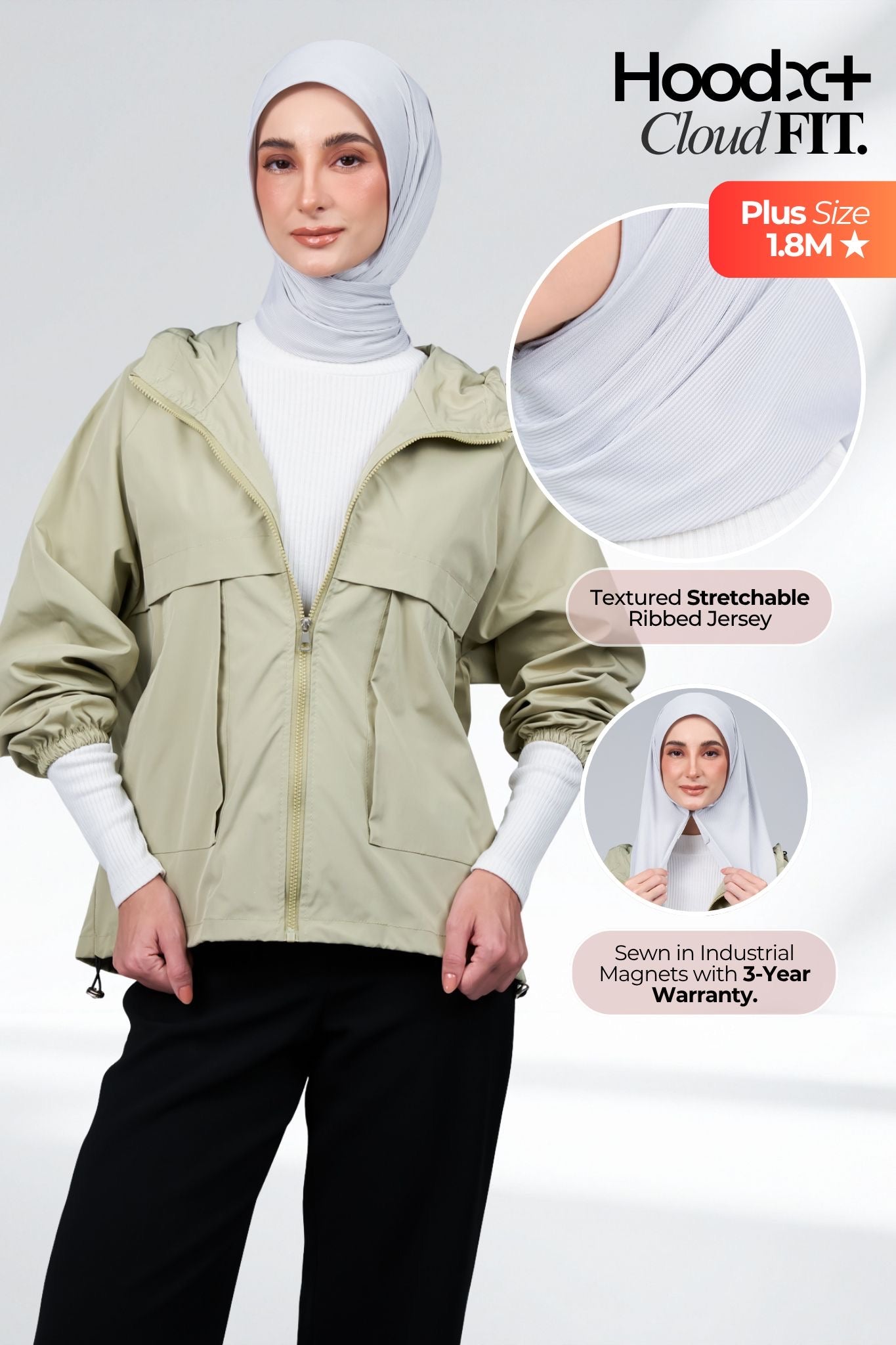HoodX CloudFit in Silver