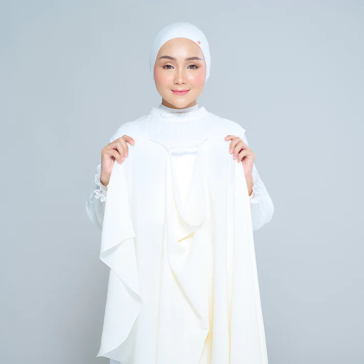 Semi Instant Sarongje | Chiffon Silk in Buttercream
