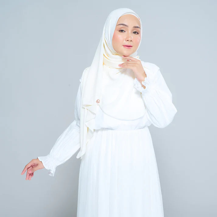 Semi Instant Sarongje | Chiffon Silk in Buttercream
