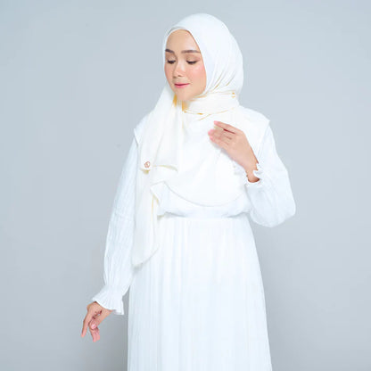 Semi Instant Sarongje | Chiffon Silk in Buttercream