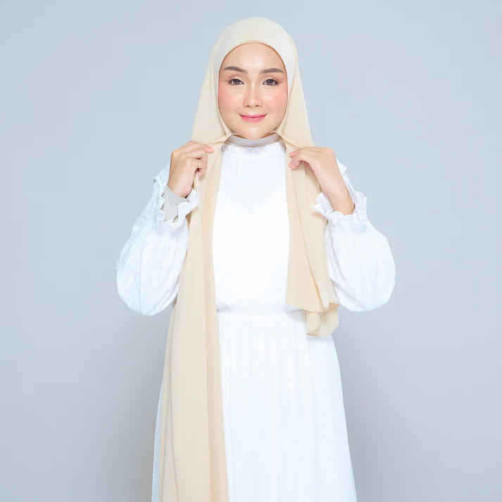 Semi Instant Sarongje | Chiffon Silk in Blonde