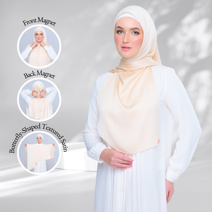 Instant Tag n' Go Butterfly | Textured Satin in Classic Cream