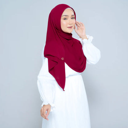 Semi Instant Sarongje | Chiffon Silk in Crimson