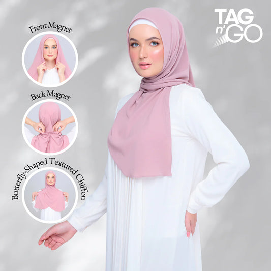 Instant Tag n' Go Butterfly | Textured Chiffon in Dusty Berry