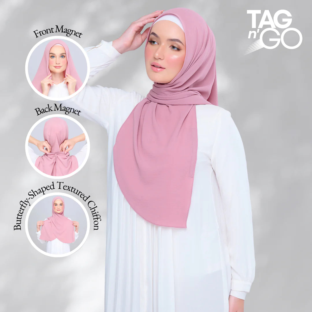 Instant Tag & Go | Textured Chiffon BB in Dusty Pink