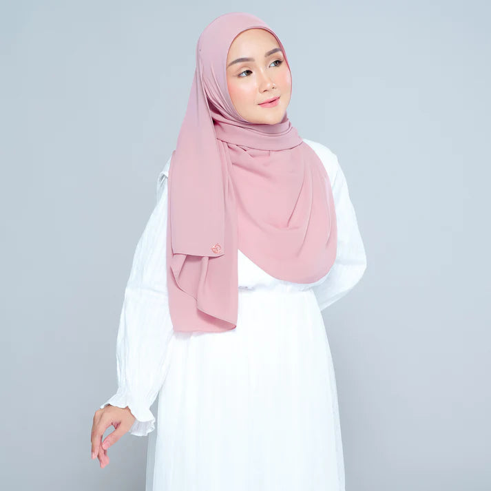 Semi Instant Sarongje | Chiffon Silk in Dusty Pink