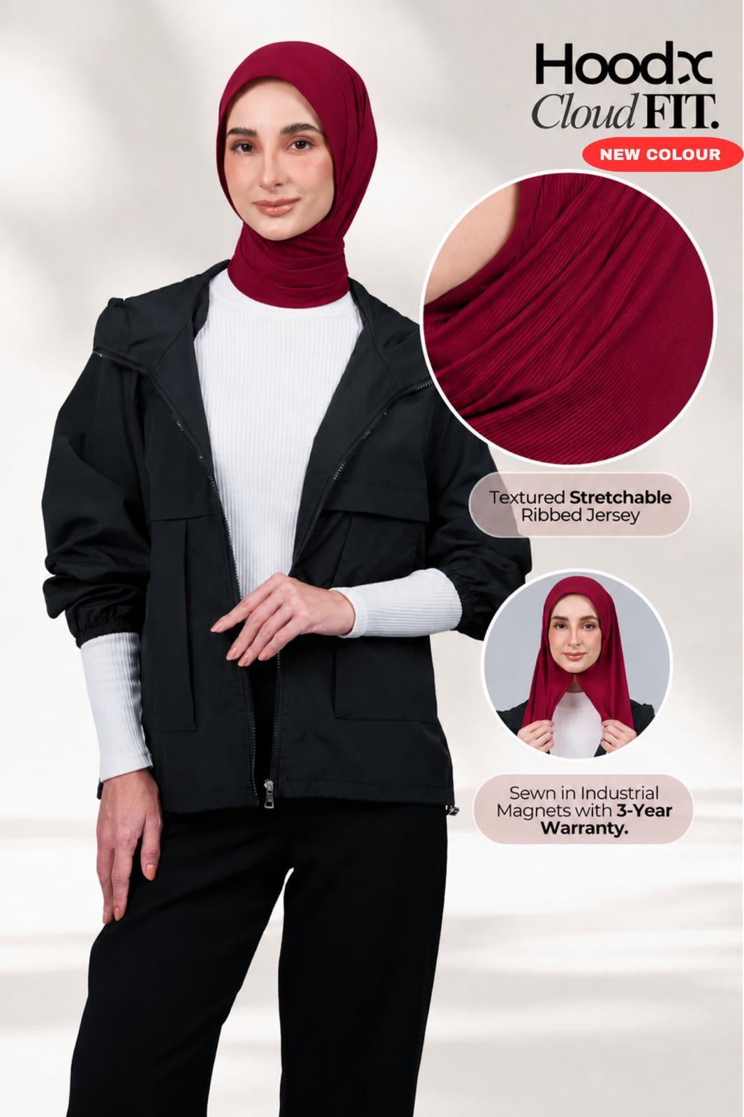 HoodX CloudFit in Crimson Red