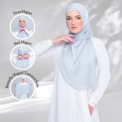 Instant Tag n' Go Butterfly | Textured Satin in Earl Grey