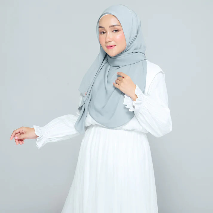 Semi Instant Sarongje | Chiffon Silk in Earl Grey