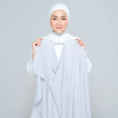 Semi Instant Sarongje | Chiffon Silk in Light Grey