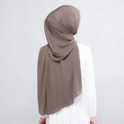 Instant Tag n' Go Shawl | Chiffon Silk in Mocha Taupe