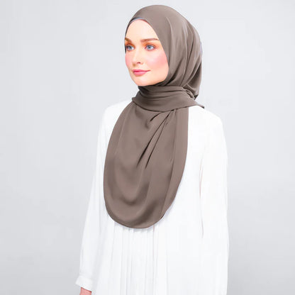Instant Tag n' Go Shawl | Chiffon Silk in Mocha Taupe