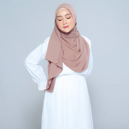Semi Instant Sarongje | Chiffon Silk in Mocha Taupe