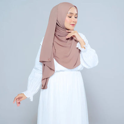 Semi Instant Sarongje | Chiffon Silk in Mocha Taupe