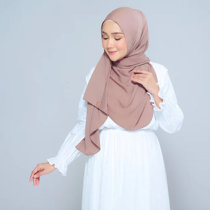 Semi Instant Sarongje | Chiffon Silk in Mocha Taupe