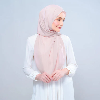 Instant Tag n' Go Shawl | Chiffon Silk in Nude Pink