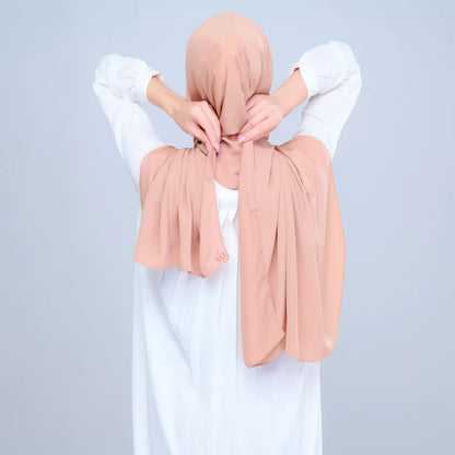 Instant Tag n' Go Shawl | Chiffon Silk in Tan