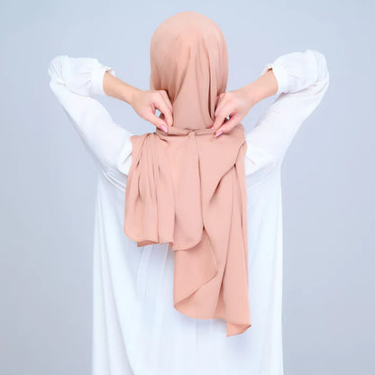 Instant Tag n' Go Shawl | Chiffon Silk in Tan