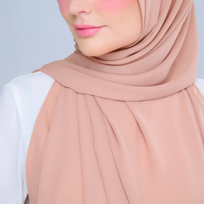 Instant Tag n' Go Shawl | Chiffon Silk in Tan